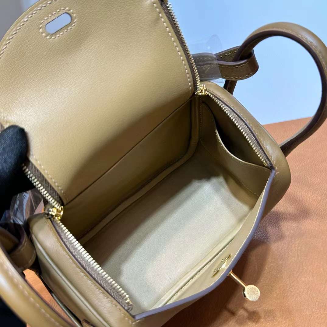 MiniLD 19cm Swift 3G栗子色内拼4B饼干色 金扣 一级工艺 全手工蜡线缝 Ghw