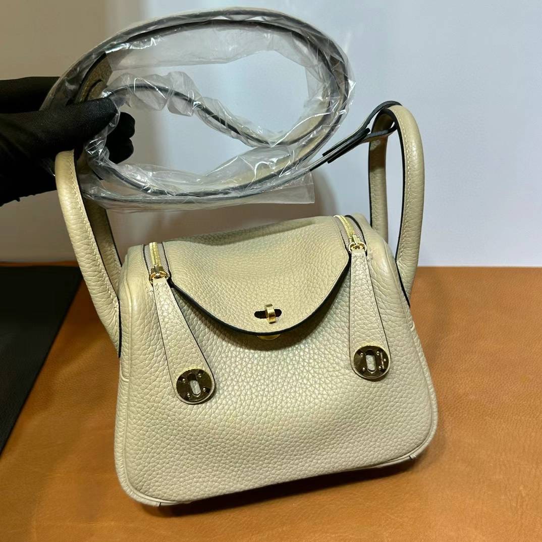 Mini LD 19cm Clemence S2风衣灰 金扣  一级工艺 全手工蜡线缝 Ghw