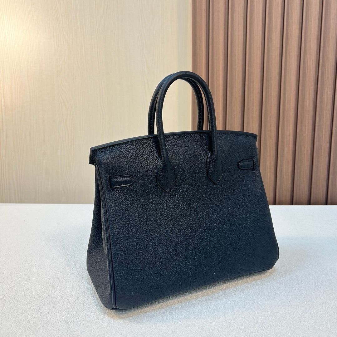 HM BK 25cm Togo皮 原厂进口小牛皮 CK89 Noir 黑色 银扣 全手工蜡线缝 Phw