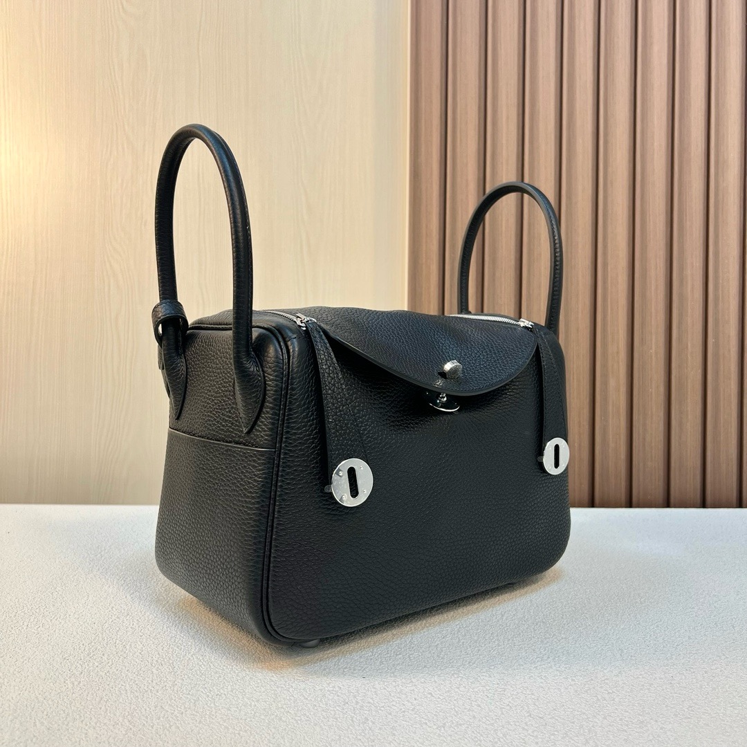 HM LD 26cm Clemence 原厂TC 大牛皮 CK89黑色 银扣 全手工蜡线缝 Phw
