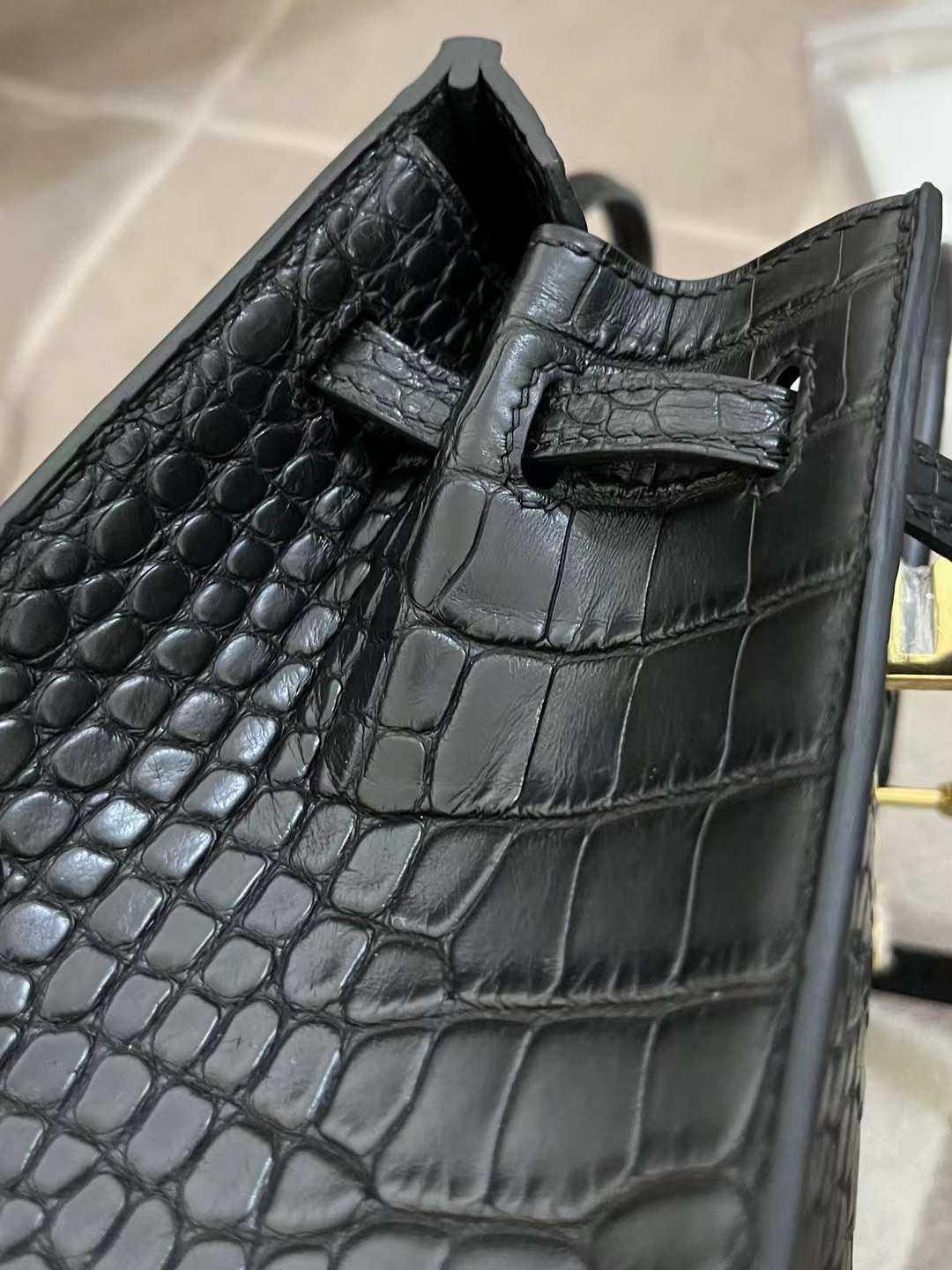 HM bk 20cm crocodile ck89 noir