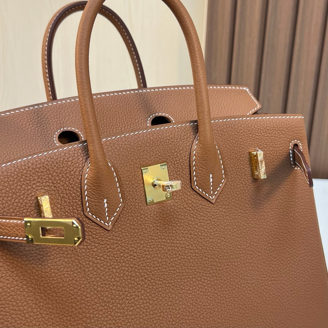 HM BK 25cm Togo皮 原厂小牛皮 CC37金棕色 金扣 全手工蜡线缝 Ghw