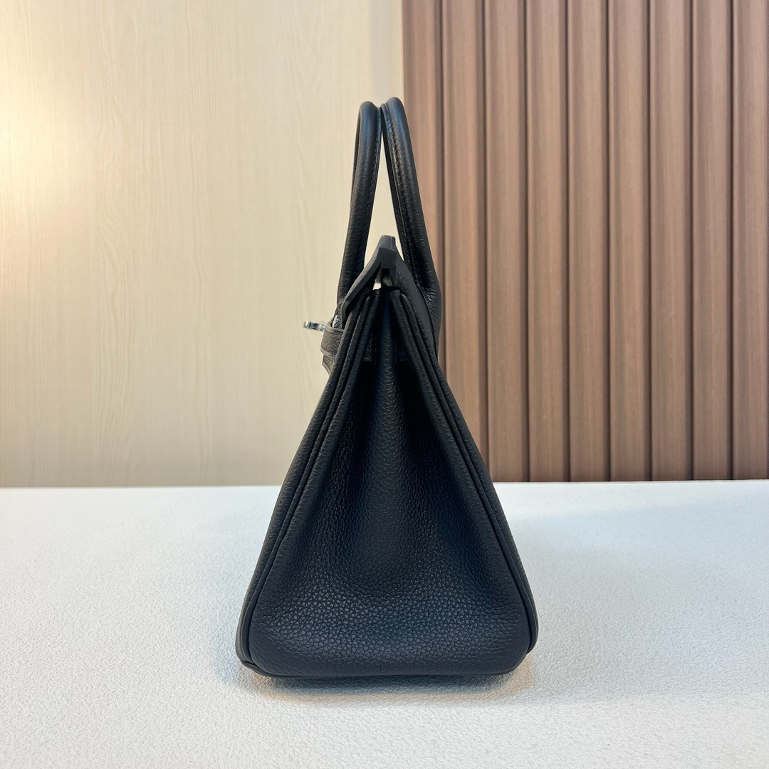 HM BK 25cm Togo皮 原厂进口小牛皮 CK89 Noir 黑色 银扣 全手工蜡线缝 Phw