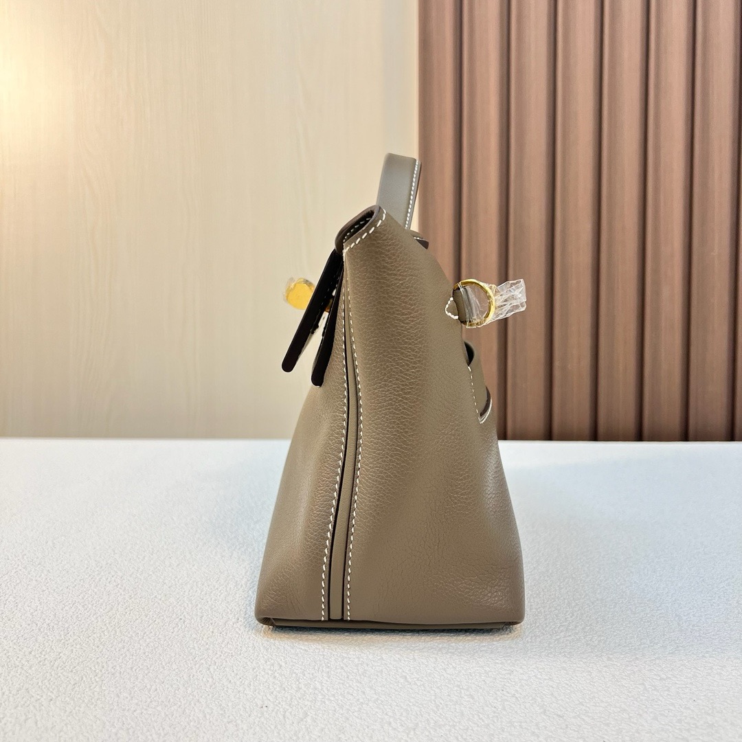 现货 Mini 24/24 Evercolor/Swift CC18大象灰 金扣 全手工蜡线缝 Ghw