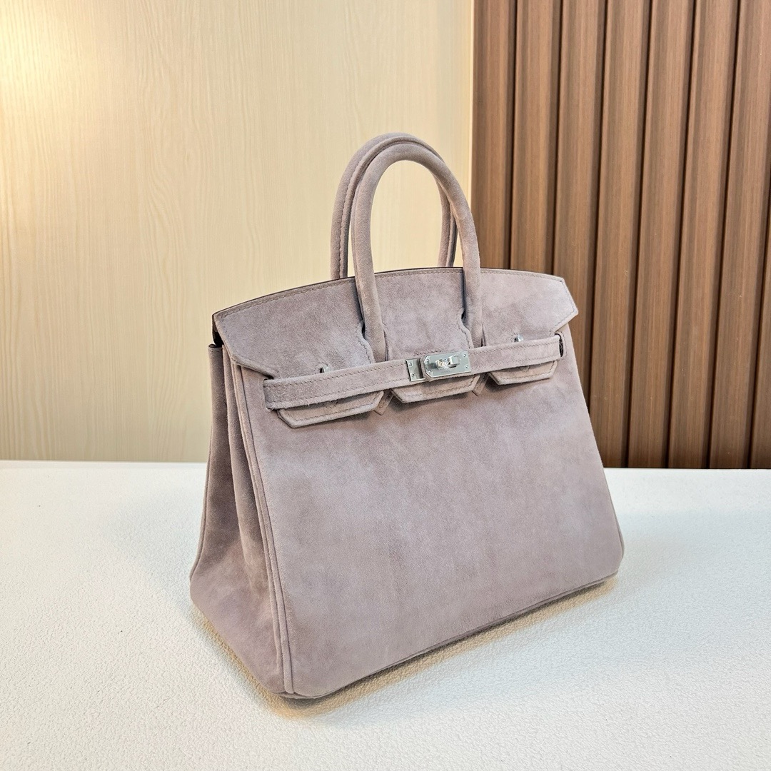 现 BK 25cm Suede 进口麂皮 M8 Griss Asphalte 沥青灰 银扣 全手工蜡线缝 Phw