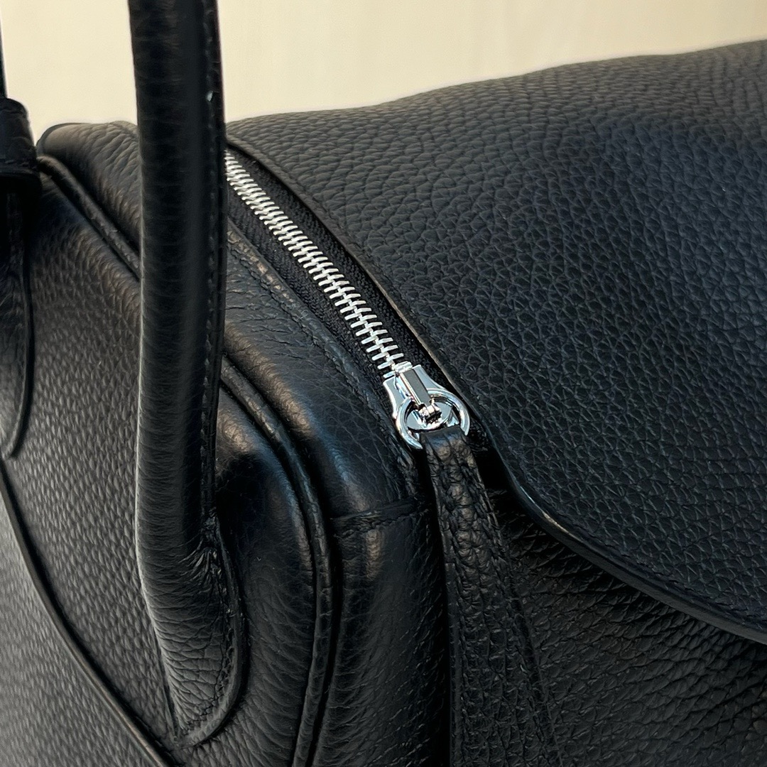 HM LD 26cm Clemence 原厂TC 大牛皮 CK89黑色 银扣 全手工蜡线缝 Phw
