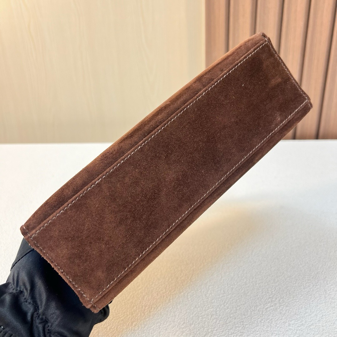 KL Pochette 22cm Suede 进口麂皮 泰迪色 银扣 全手工蜡线缝制 Phw
