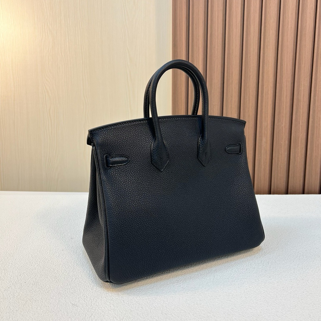现货 BK 25cm Togo皮 原厂小牛皮 CC89黑色 金扣 全手工蜡线缝 Ghw
