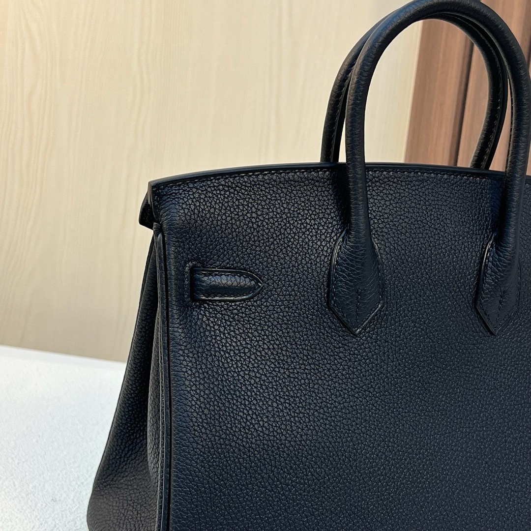 现货 BK 25cm Togo皮 原厂小牛皮 CC89黑色 金扣 全手工蜡线缝 Ghw