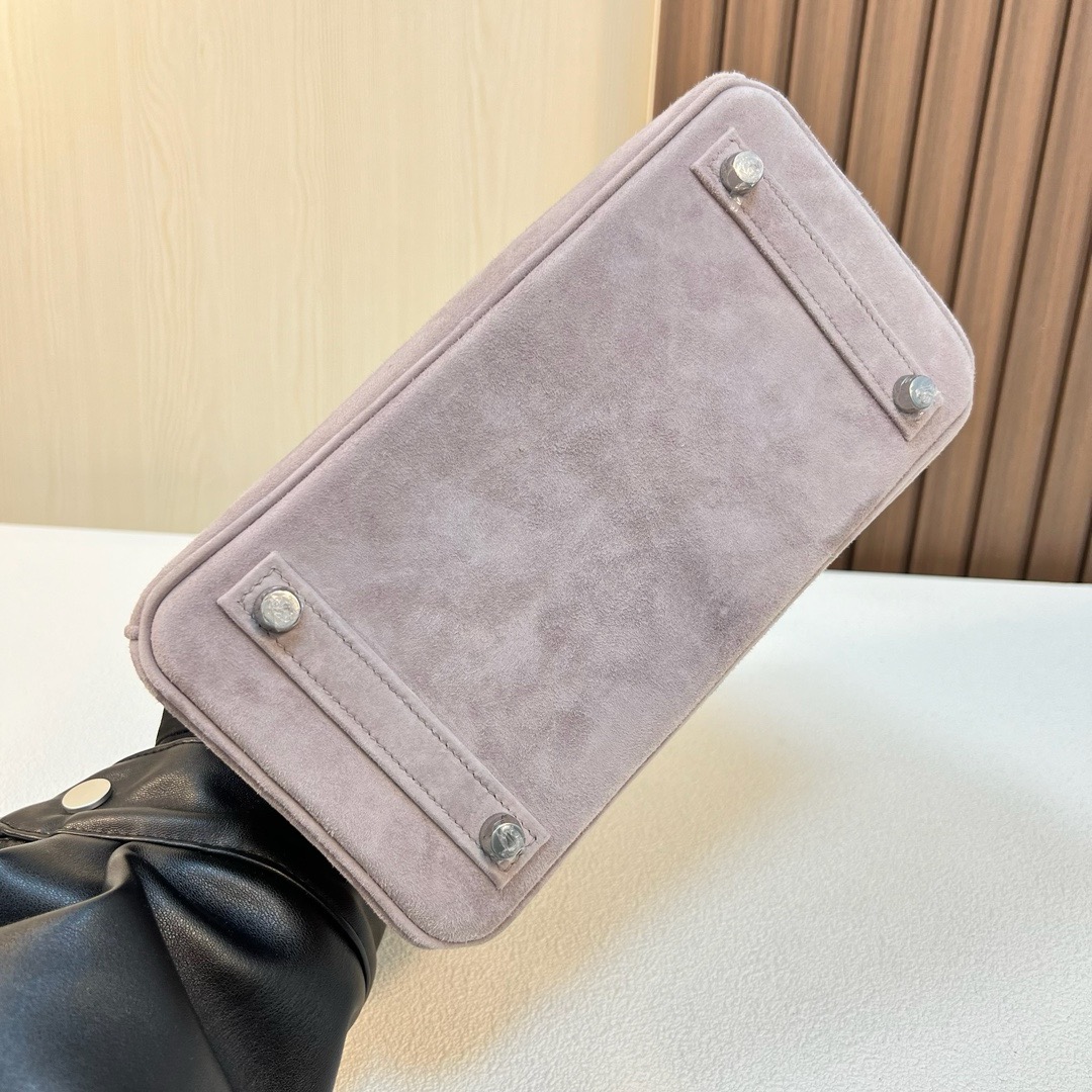 现 BK 25cm Suede 进口麂皮 M8 Griss Asphalte 沥青灰 银扣 全手工蜡线缝 Phw