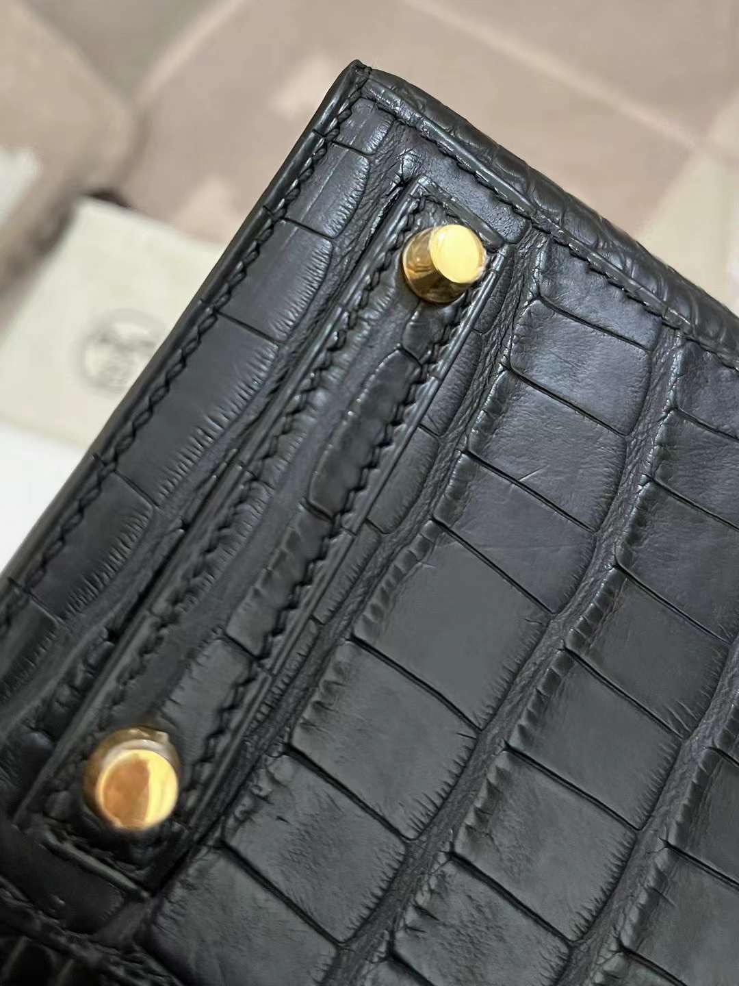 HM bk 20cm crocodile ck89 noir