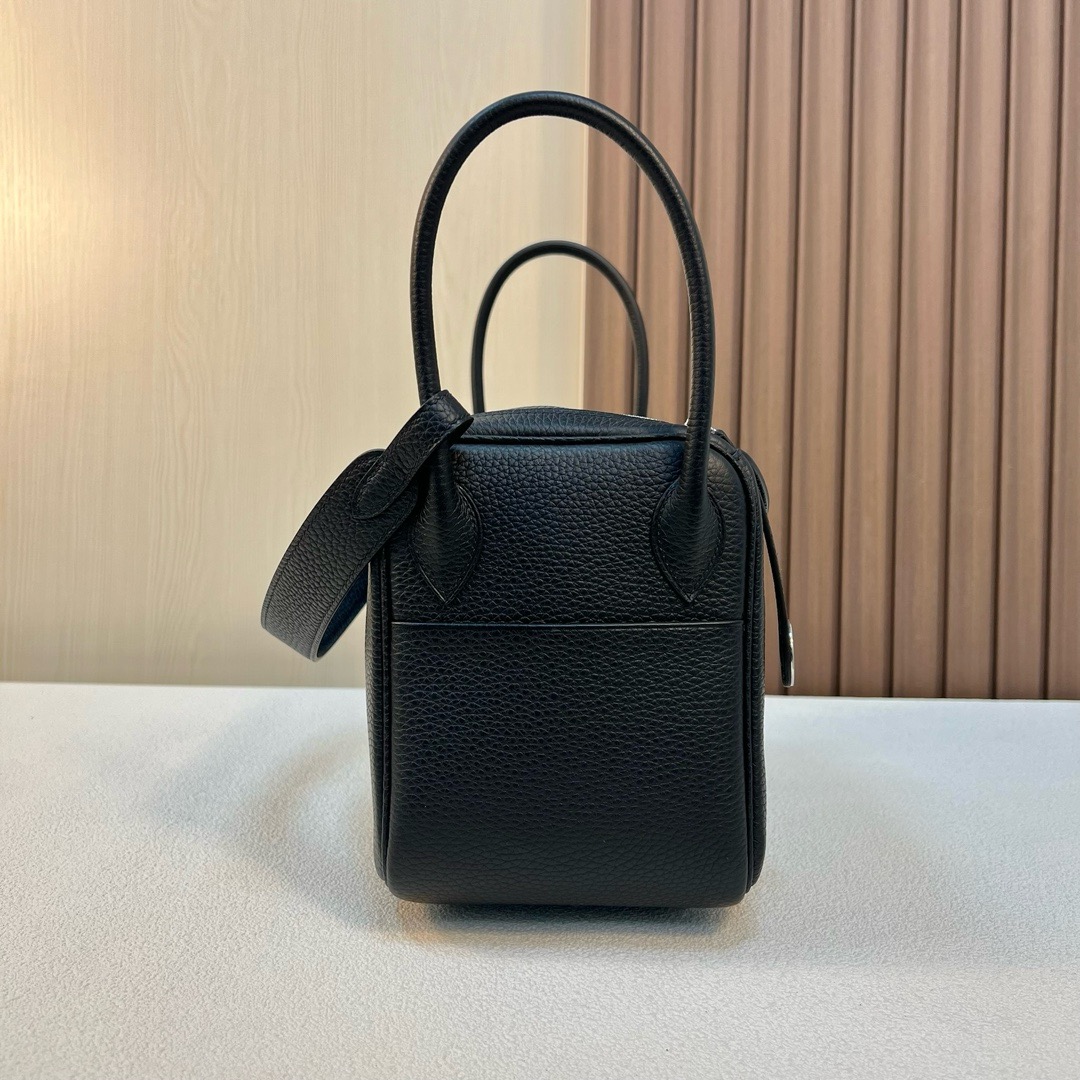 HM LD 26cm Clemence 原厂TC 大牛皮 CK89黑色 银扣 全手工蜡线缝 Phw