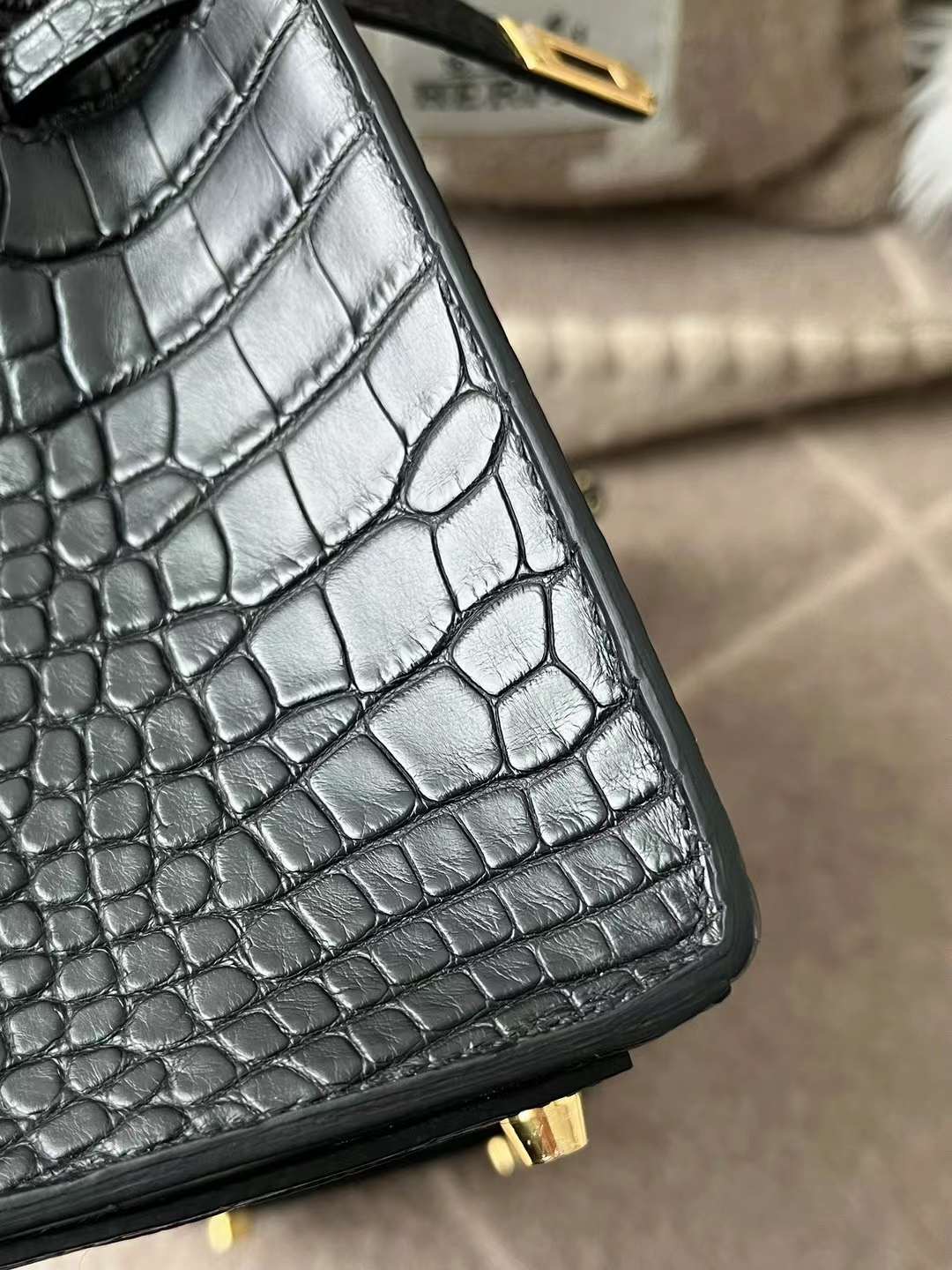 HM bk 20cm crocodile ck89 noir