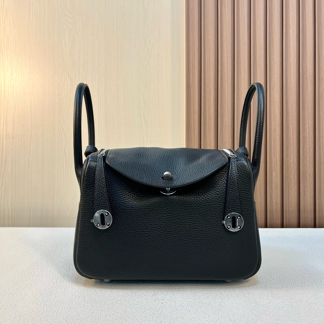 HM LD 26cm Clemence 原厂TC 大牛皮 CK89黑色 银扣 全手工蜡线缝 Phw