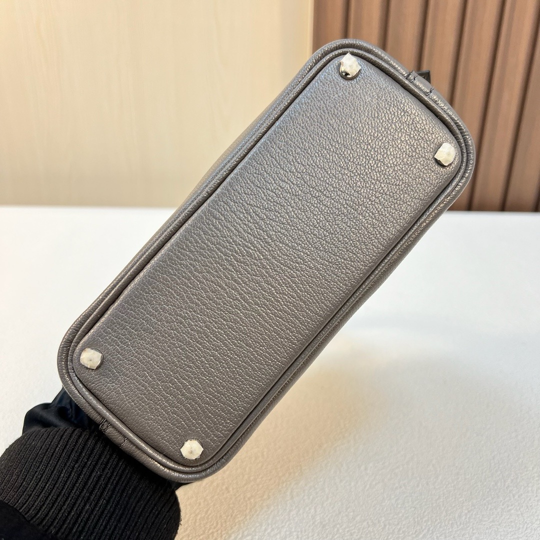Bolide Mini Chever 进口山羊皮 8F锡器灰 银扣 全手工蜡线缝 Phw