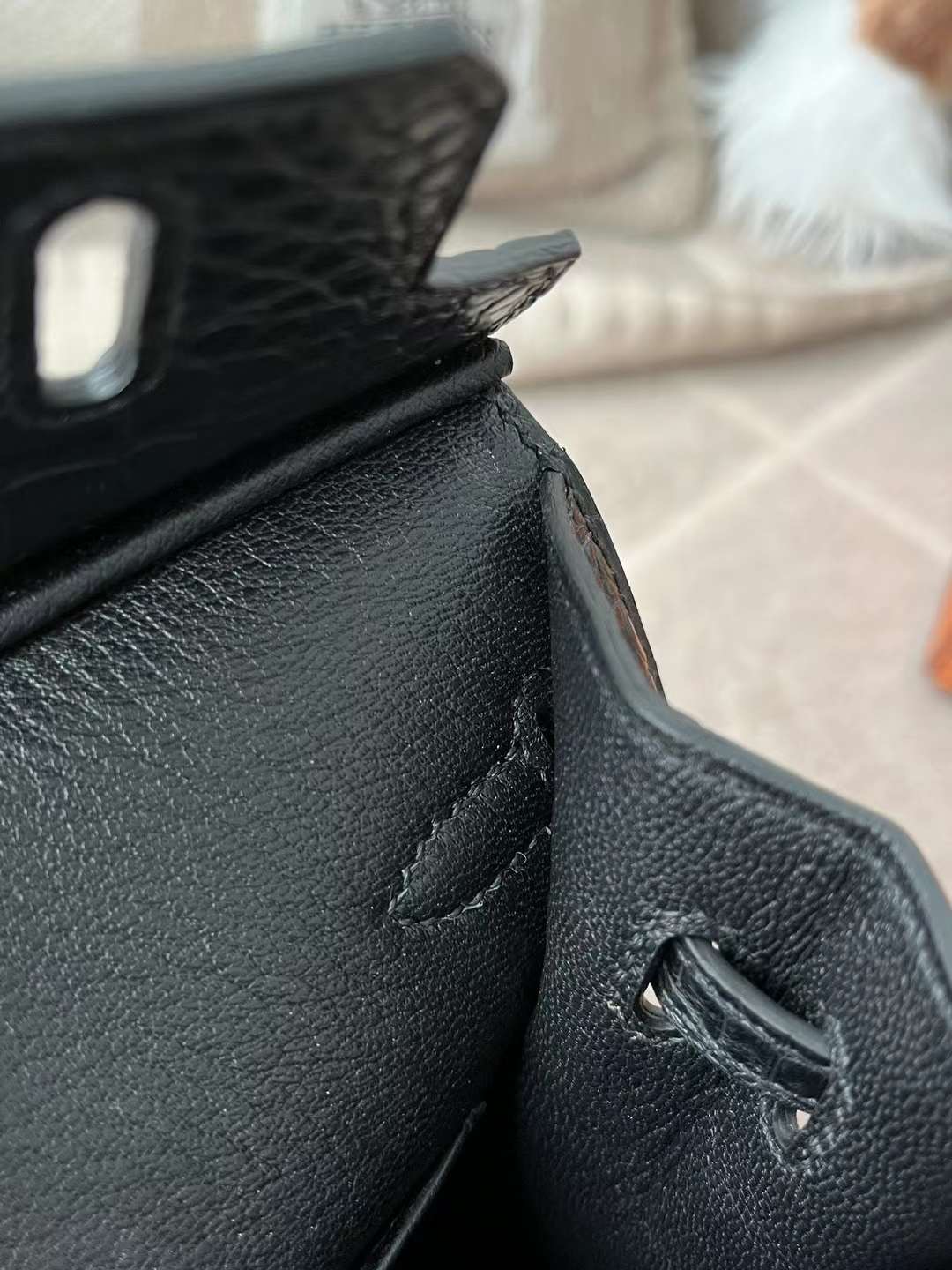 HM bk 20cm crocodile ck89 noir