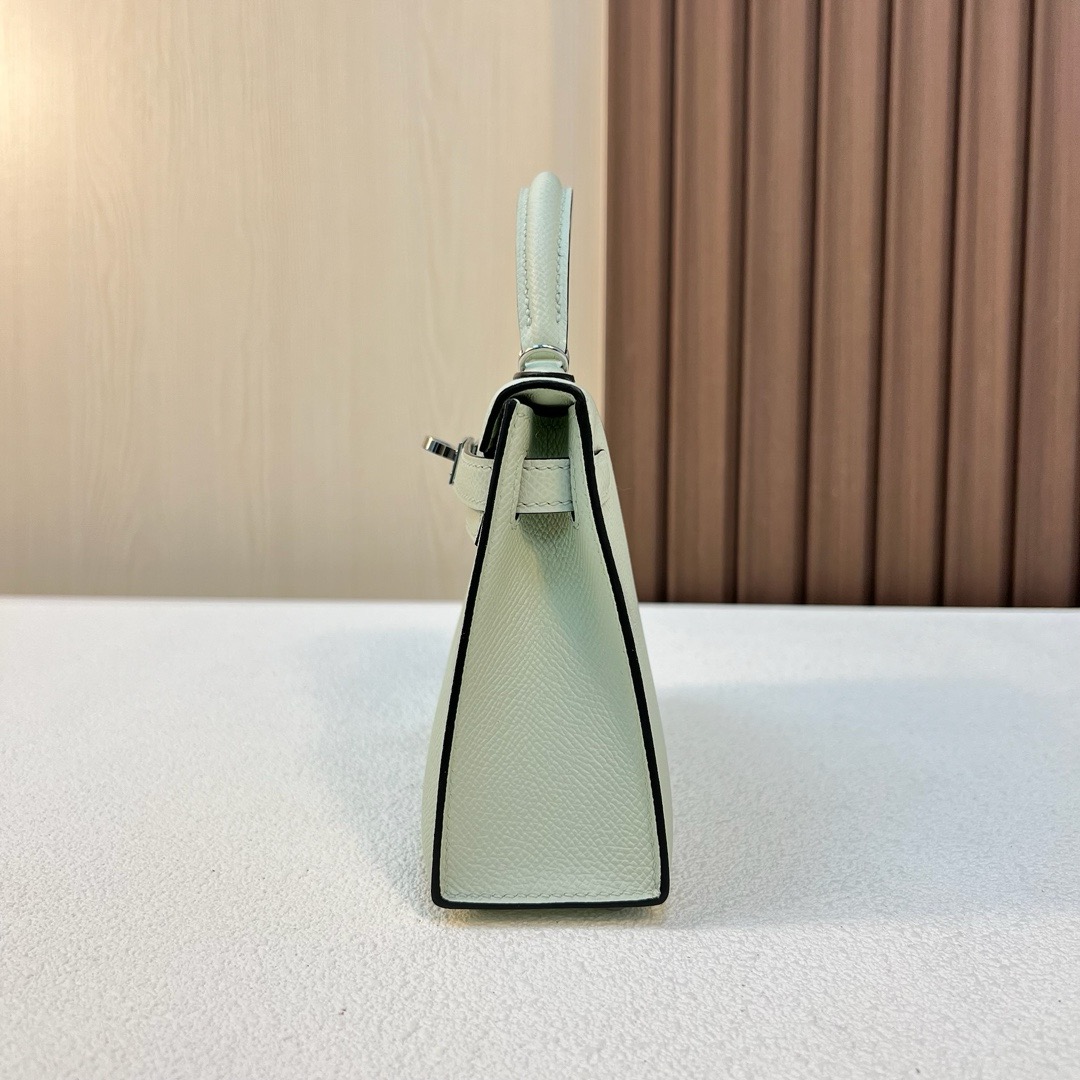 现货 KL Mini Epsom 0S Vert Fizz 气泡绿 银扣 全手工蜡线缝 Phw Stock