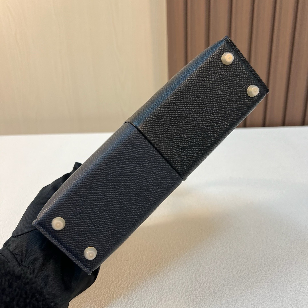 KL Mini Epsom CC89黑色 noir /CC76 Blue Indigo 深海蓝内拼K1石榴红 金扣 全手工蜡线缝 Ghw