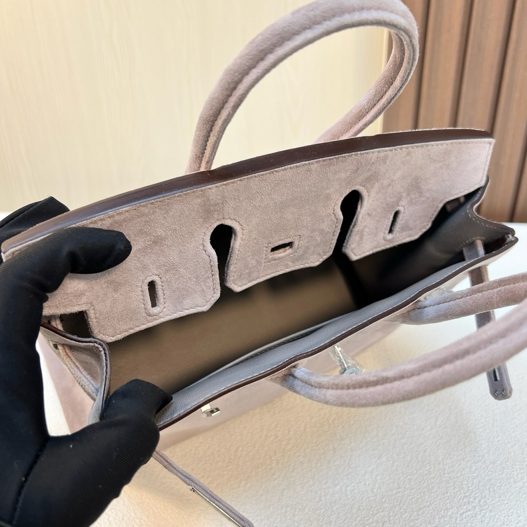 现 BK 25cm Suede 进口麂皮 M8 Griss Asphalte 沥青灰 银扣 全手工蜡线缝 Phw