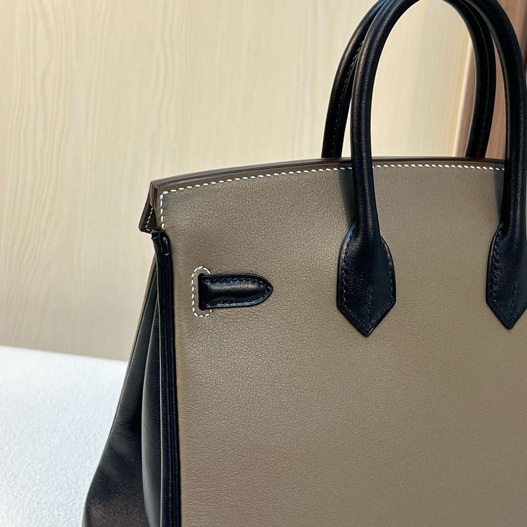 HM BK 25cm Swift 18大象灰 etoupe /89黑色 noir 拉丝金扣 全手工蜡线缝 BGhw