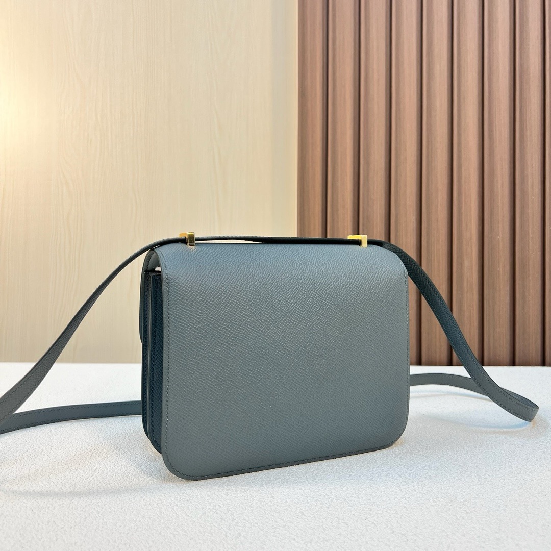Constance 18cm Epsom CC63杏绿色 金扣 全手工蜡线缝 ghw