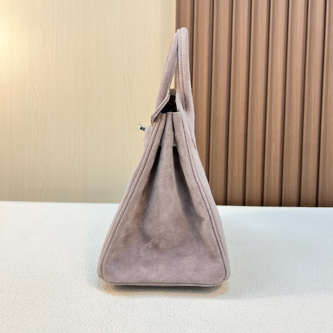 现 BK 25cm Suede 进口麂皮 M8 Griss Asphalte 沥青灰 银扣 全手工蜡线缝 Phw