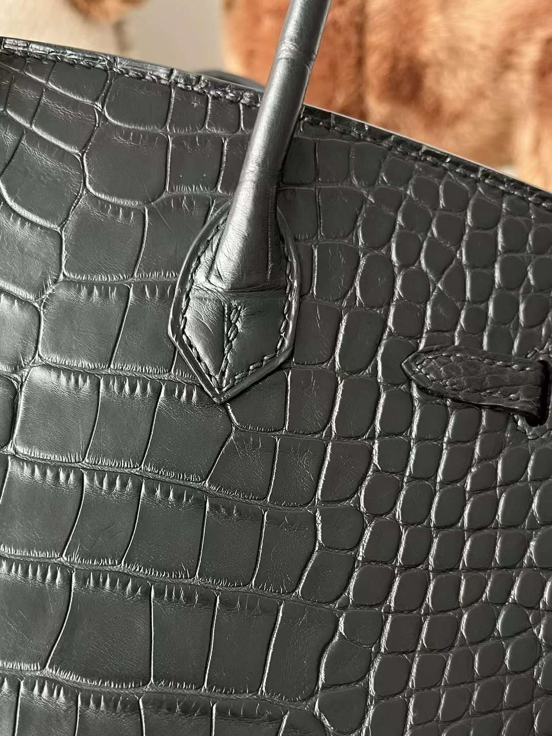 HM bk 20cm crocodile ck89 noir