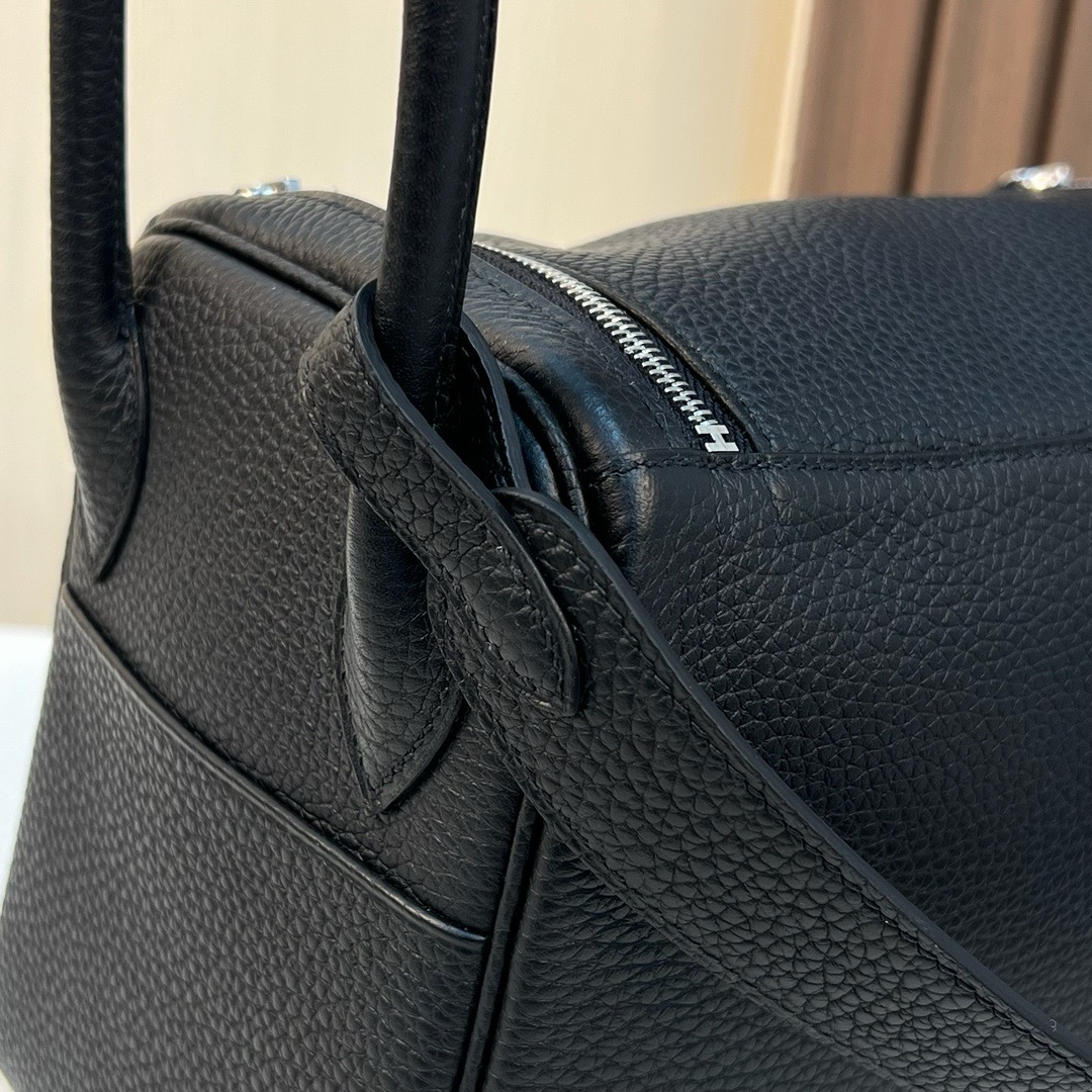 HM LD 26cm Clemence 原厂TC 大牛皮 CK89黑色 银扣 全手工蜡线缝 Phw