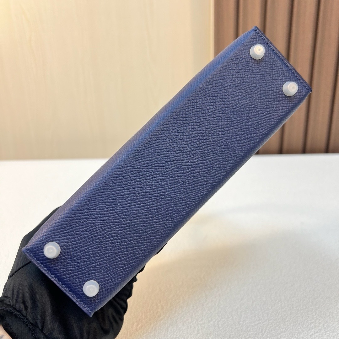 现货 KL Mini Epsom CK73宝石蓝 银扣 全手工蜡线缝 Phw