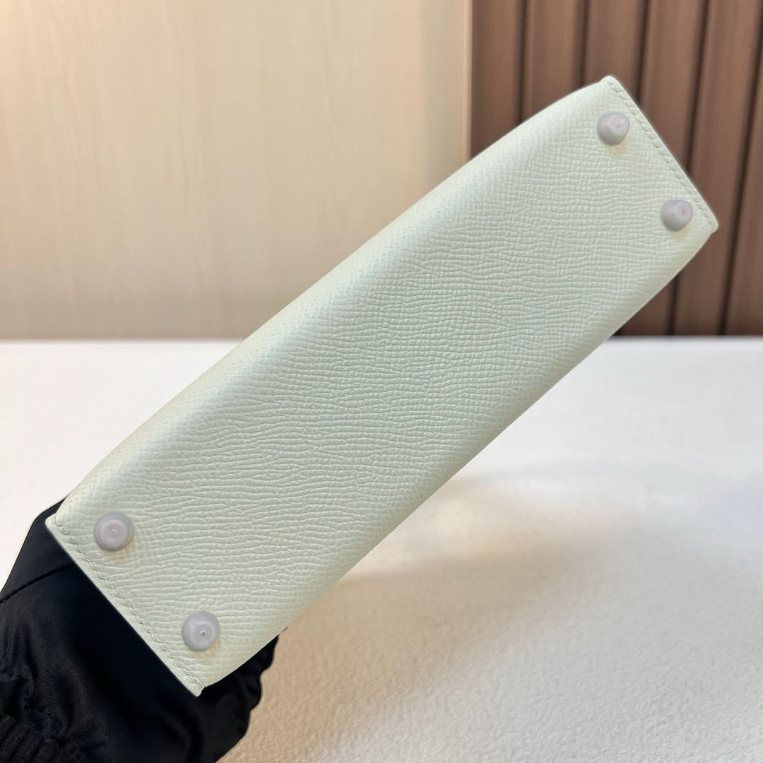 现货 KL Mini Epsom 0S Vert Fizz 气泡绿 银扣 全手工蜡线缝 Phw Stock