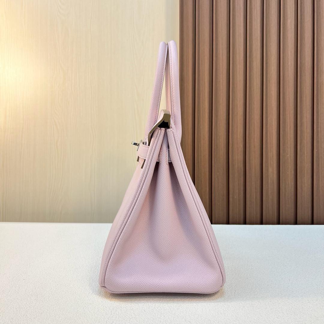 HM BK HSS 30cm Epsom 09 Mauve pale  梦幻粉紫内拼 3Q Rose Sakura 新粉色