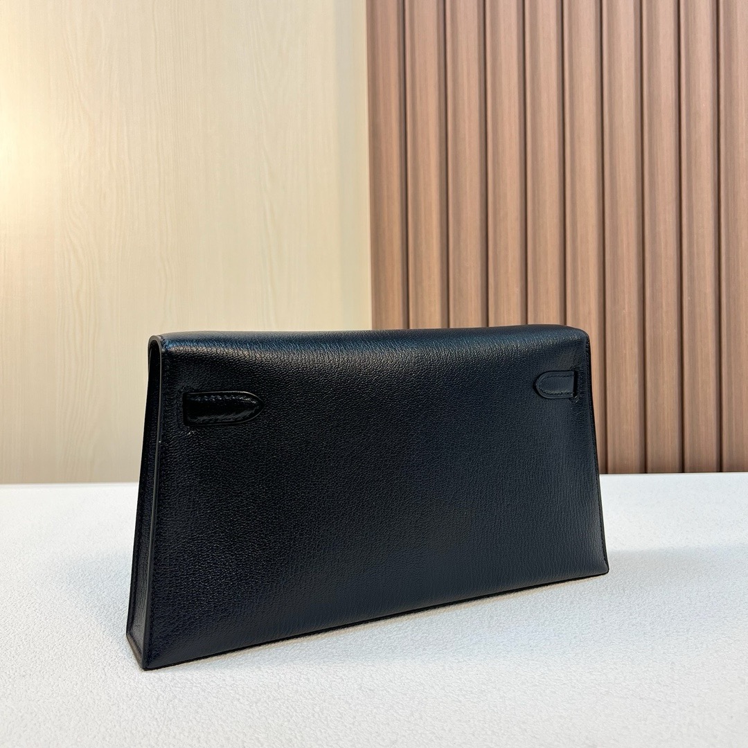 HM KL Elan 27cm Chevre 进口山羊皮 CK89 Noir 黑色 金扣 全手工蜡线缝 Ghw