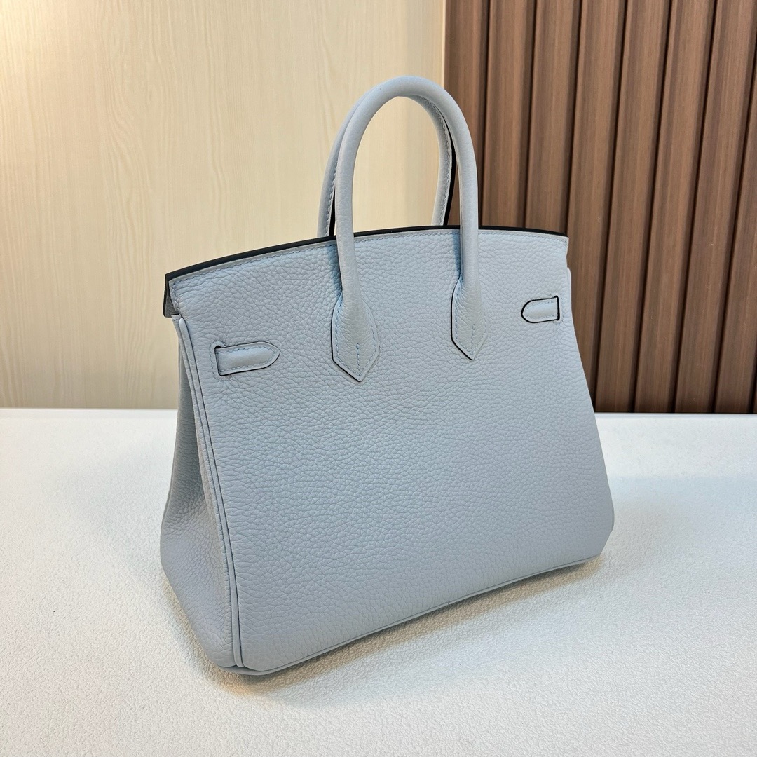 Bk25cm Clemence 原厂进口tc大牛皮 08 Bleu pale 圣杯蓝