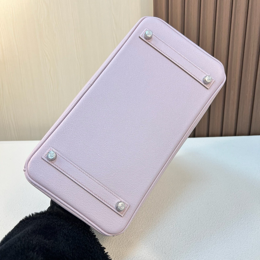HM BK HSS 30cm Epsom 09 Mauve pale  梦幻粉紫内拼 3Q Rose Sakura 新粉色