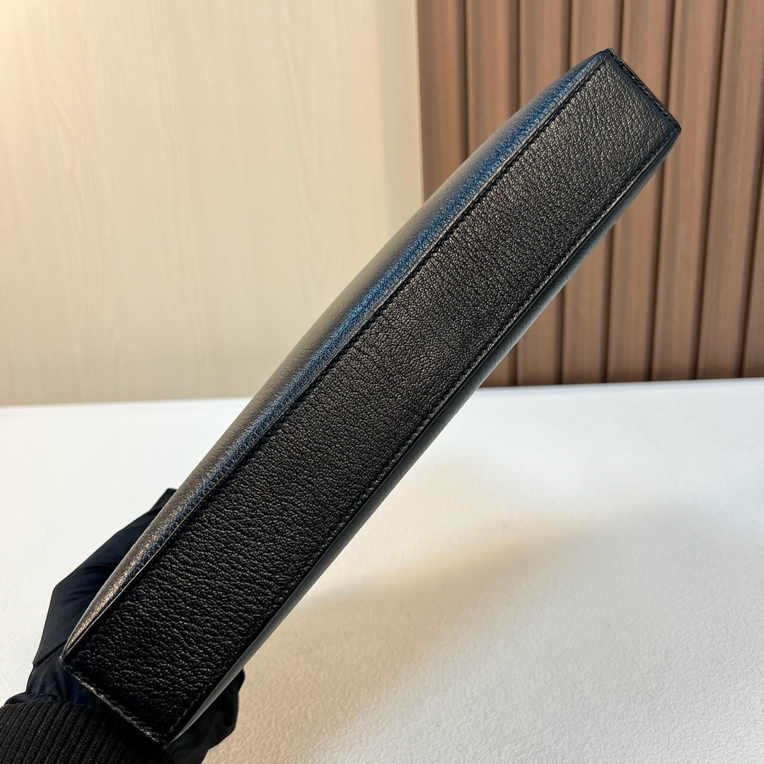 HM KL Elan 27cm Chevre 进口山羊皮 CK89 Noir 黑色 金扣 全手工蜡线缝 Ghw