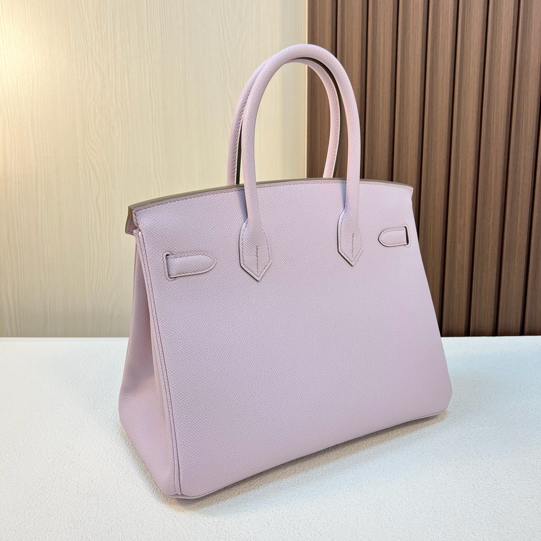 HM BK HSS 30cm Epsom 09 Mauve pale  梦幻粉紫内拼 3Q Rose Sakura 新粉色
