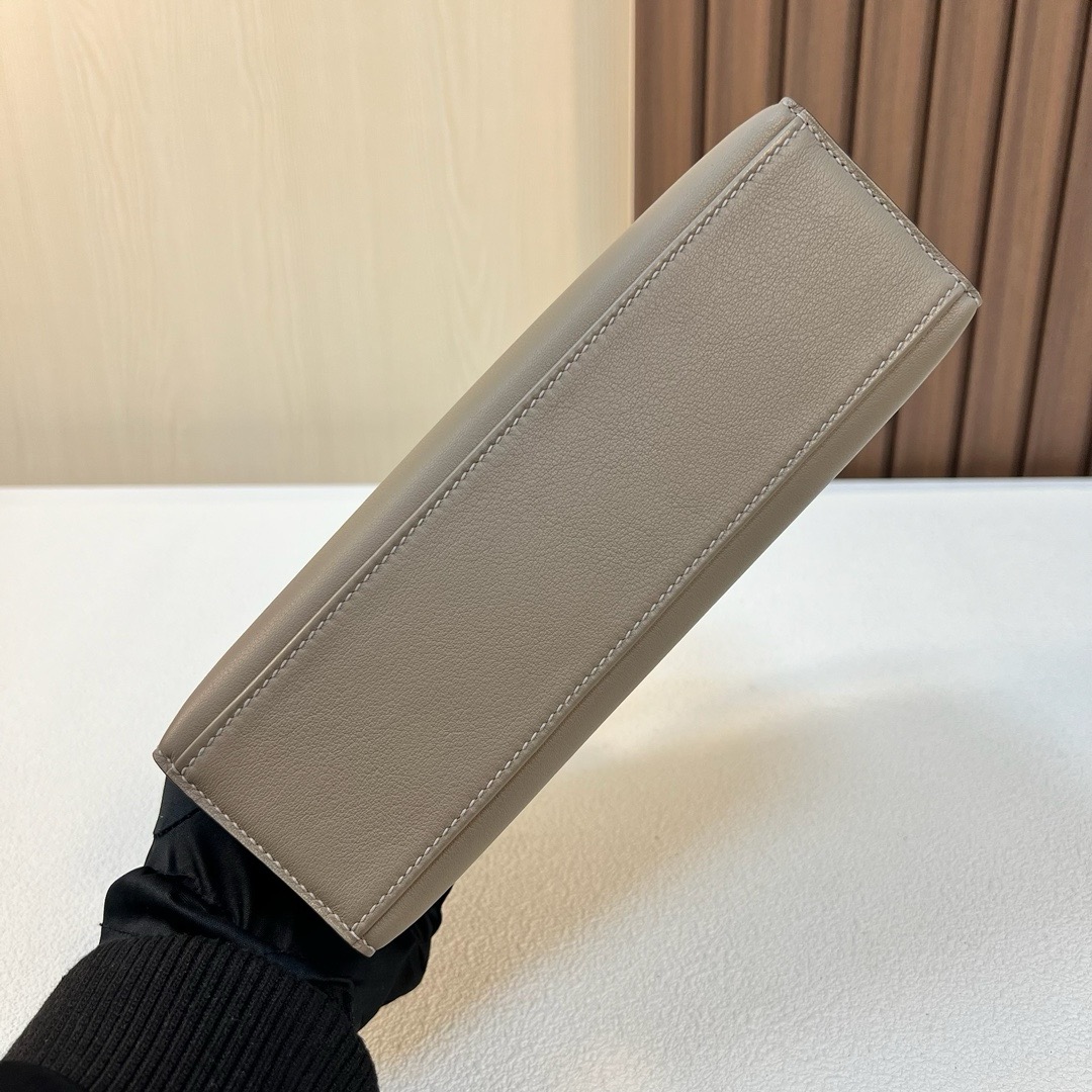 KL Pochette 22cm Swift M8 Griss Asphalte 沥青灰/CK89 Noir 黑色 银扣 全手工蜡线缝 Phw