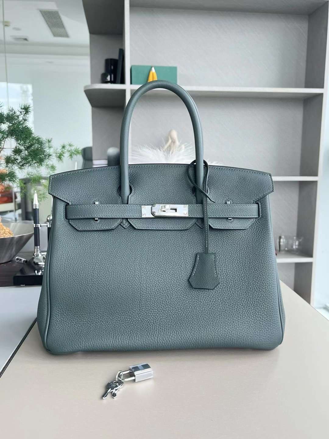 B30 63杏仁绿 银扣togo
