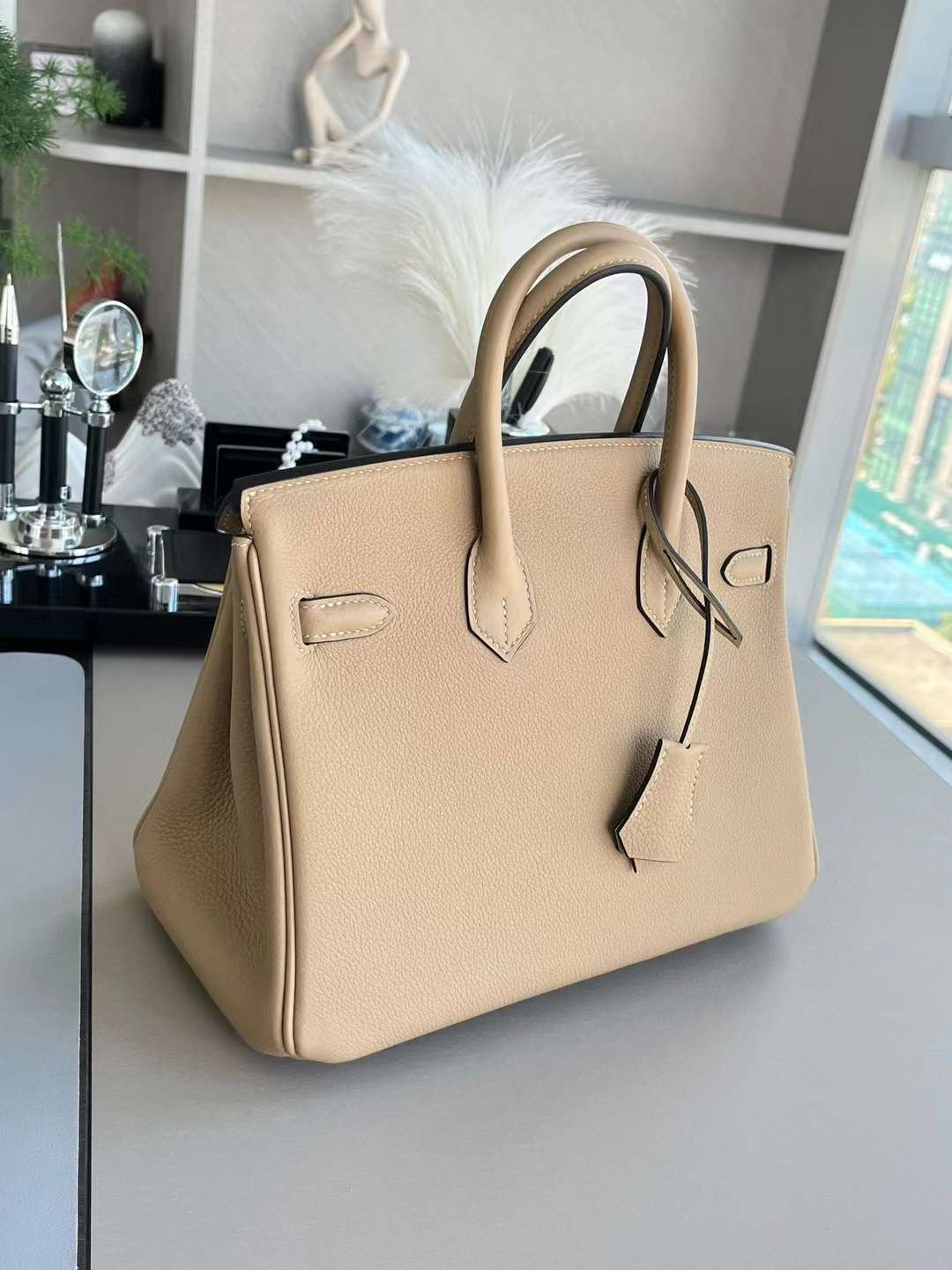 Kuwait HM BK25 马尔法米色 togo 金扣