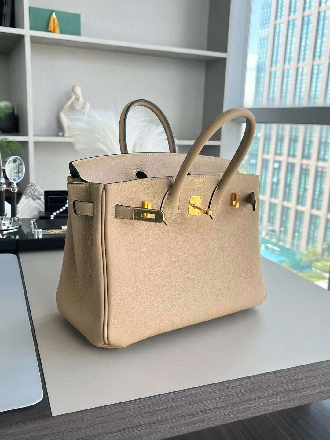 Kuwait HM BK25 马尔法米色 togo 金扣