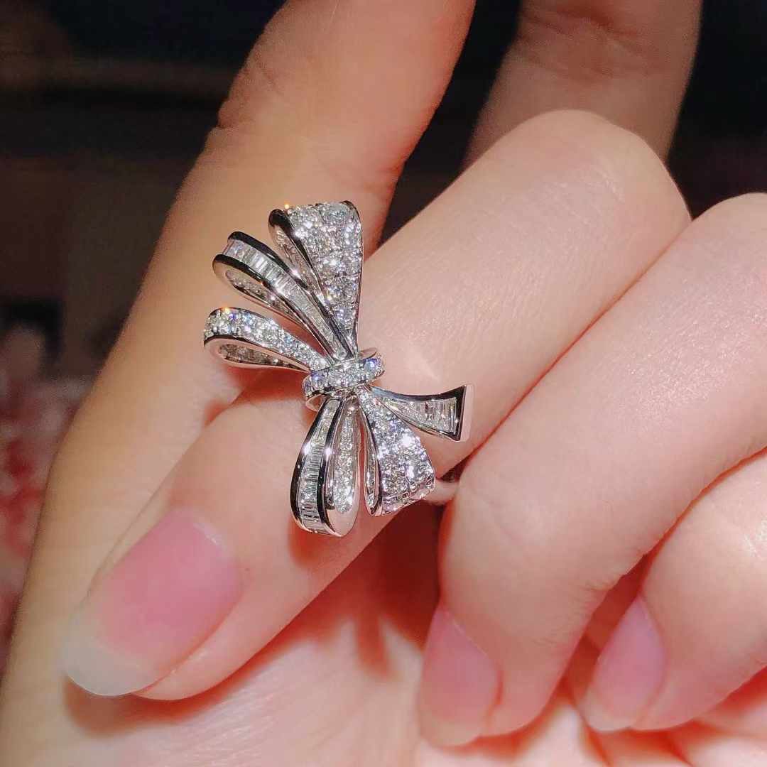 Tilda's Bow Double Knot Diamond Ring