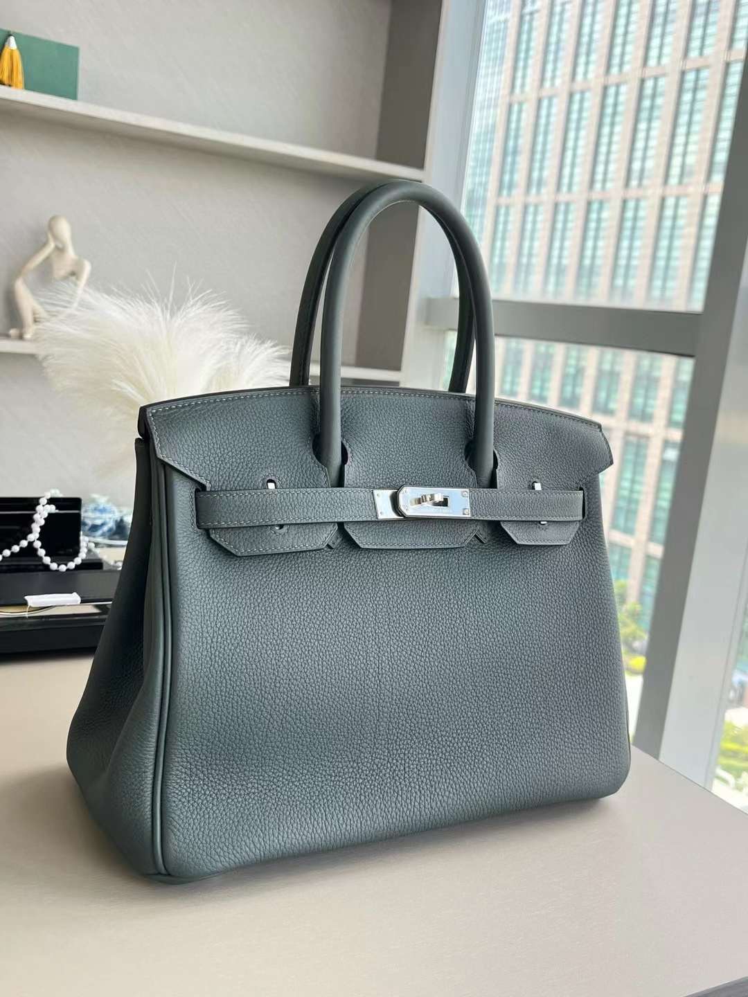 B30 63杏仁绿 银扣togo