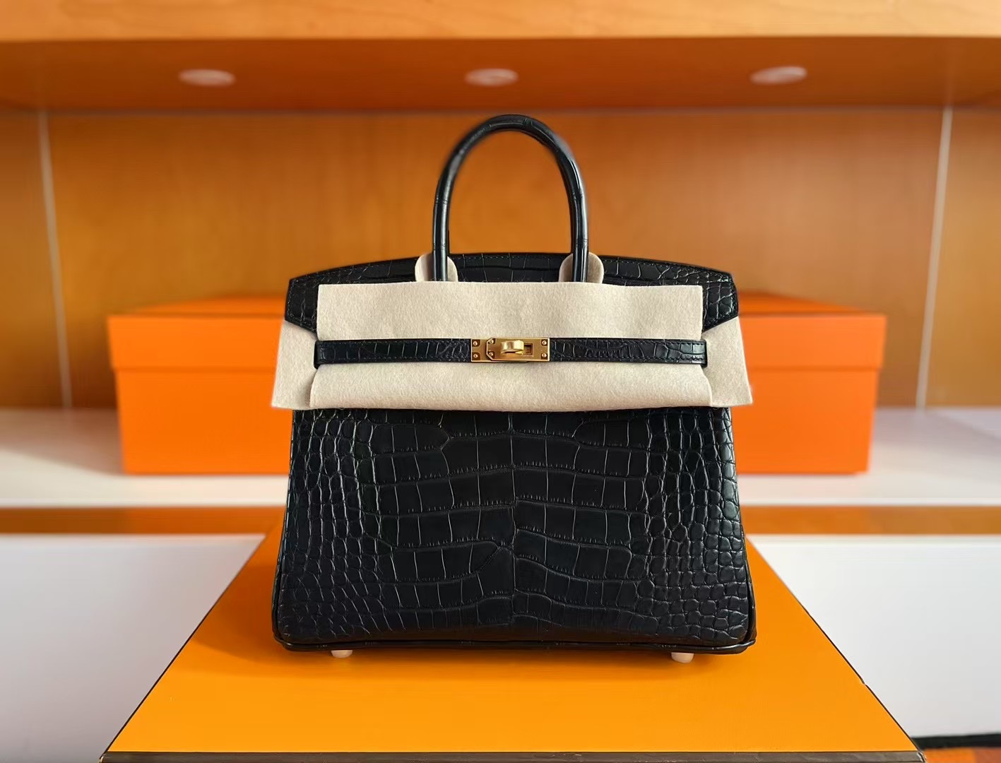 BK25 Crocodile Aligator Matte CK89 Noir