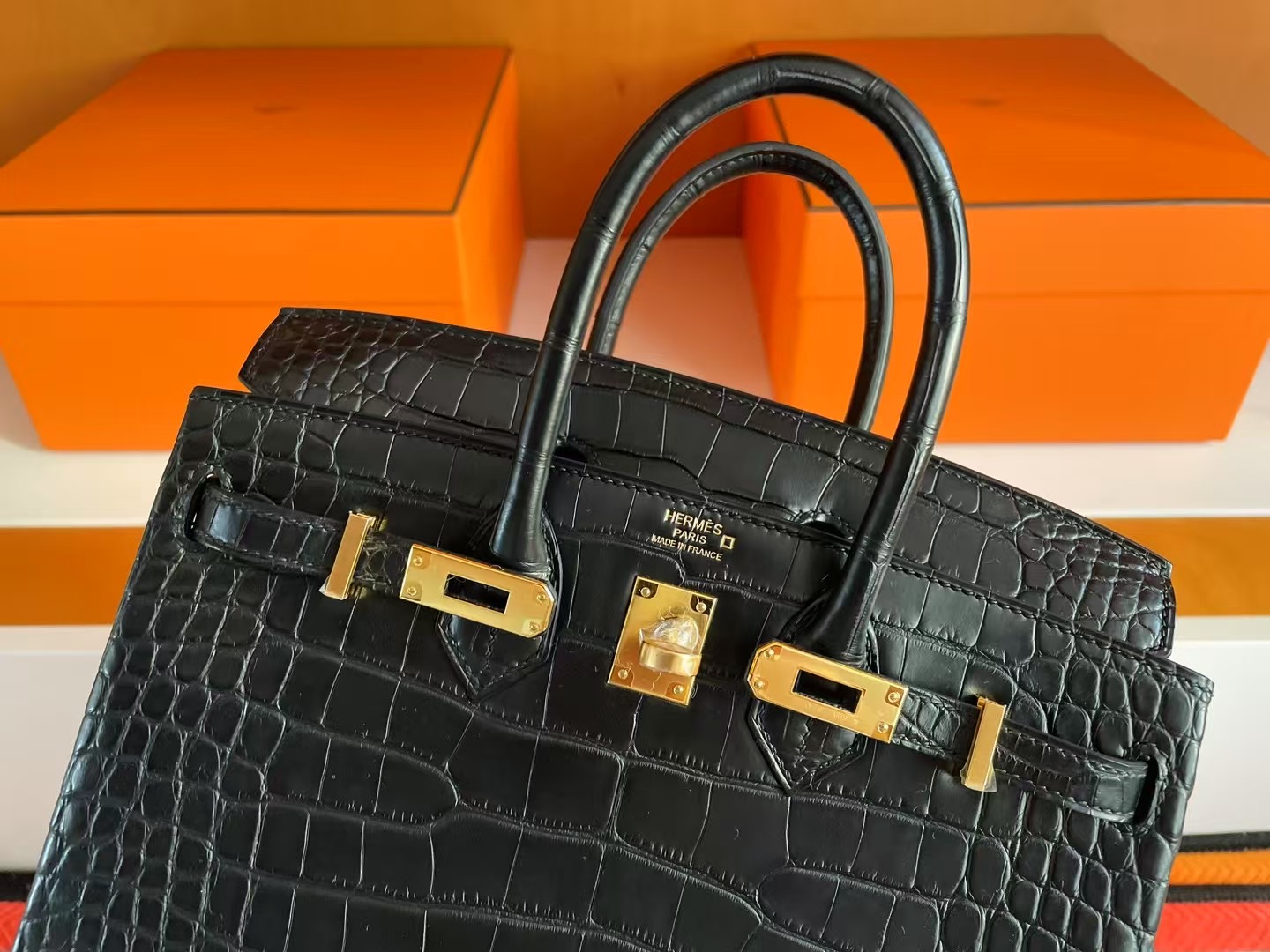 BK25 Crocodile Aligator Matte CK89 Noir
