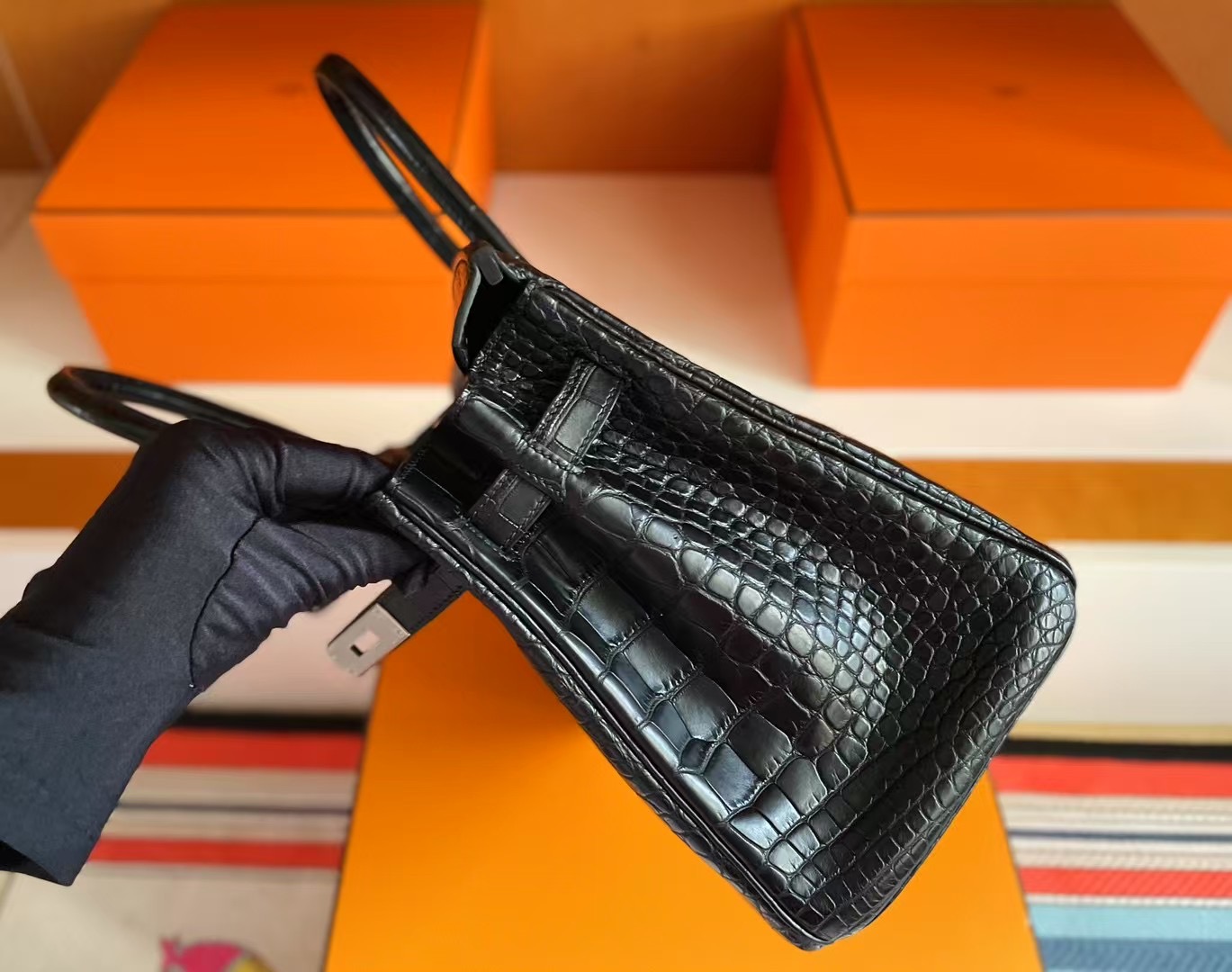 Bk30 Crocodile Matte C89 Noir