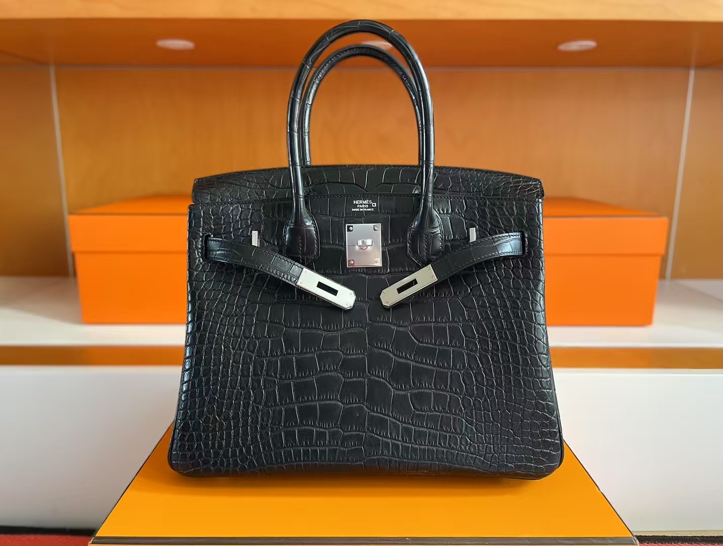 Bk30 Crocodile Matte C89 Noir