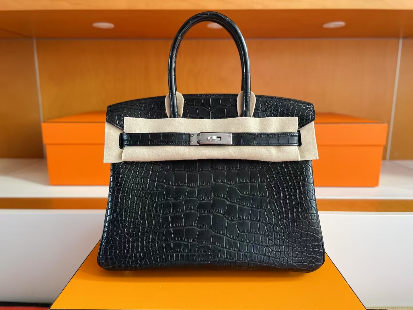 Bk30 Crocodile Matte C89 Noir