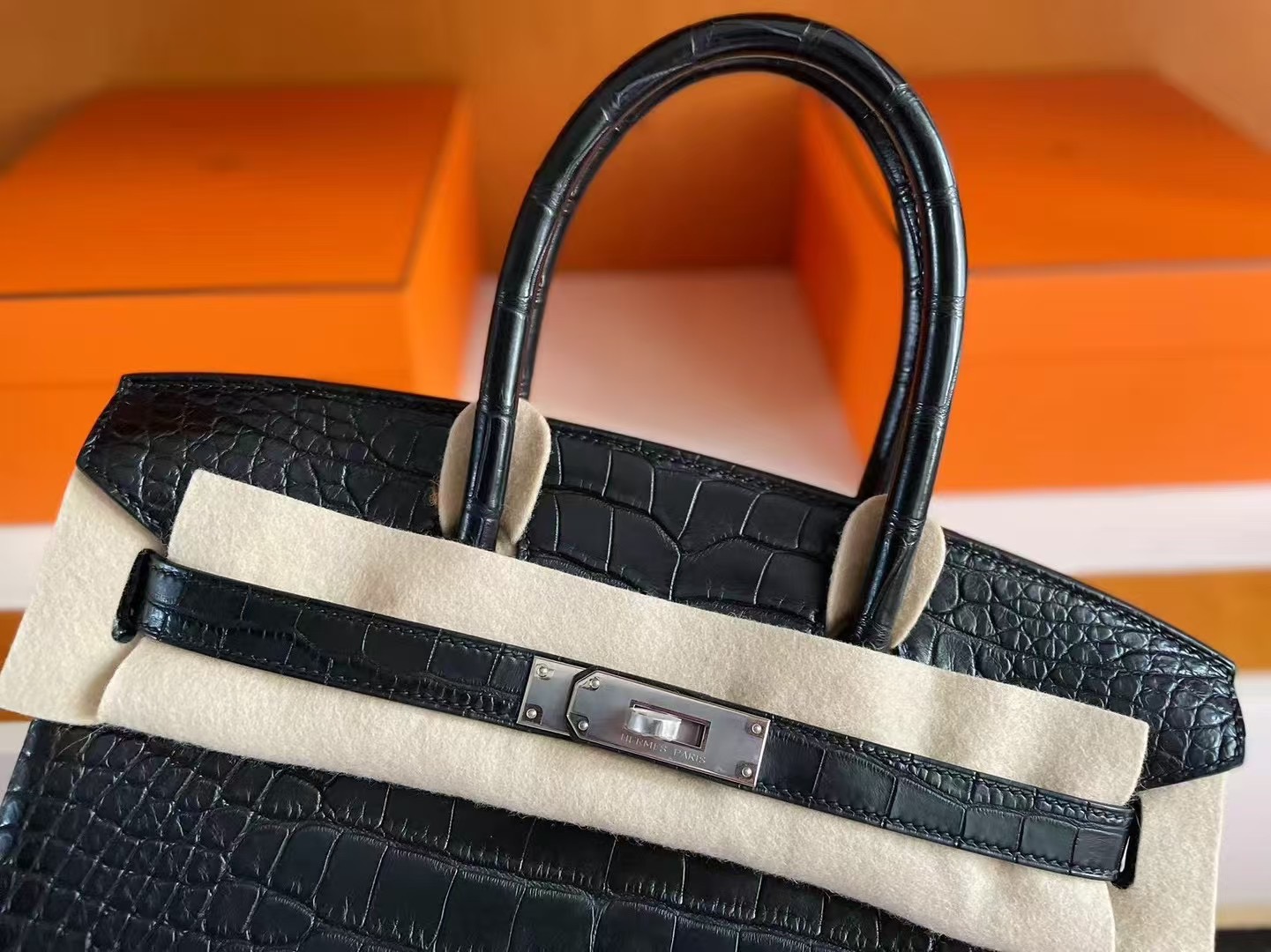 Bk30 Crocodile Matte C89 Noir