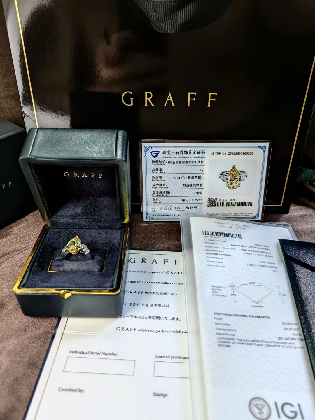 G.R.A.F.F Ring Yellow Diamond