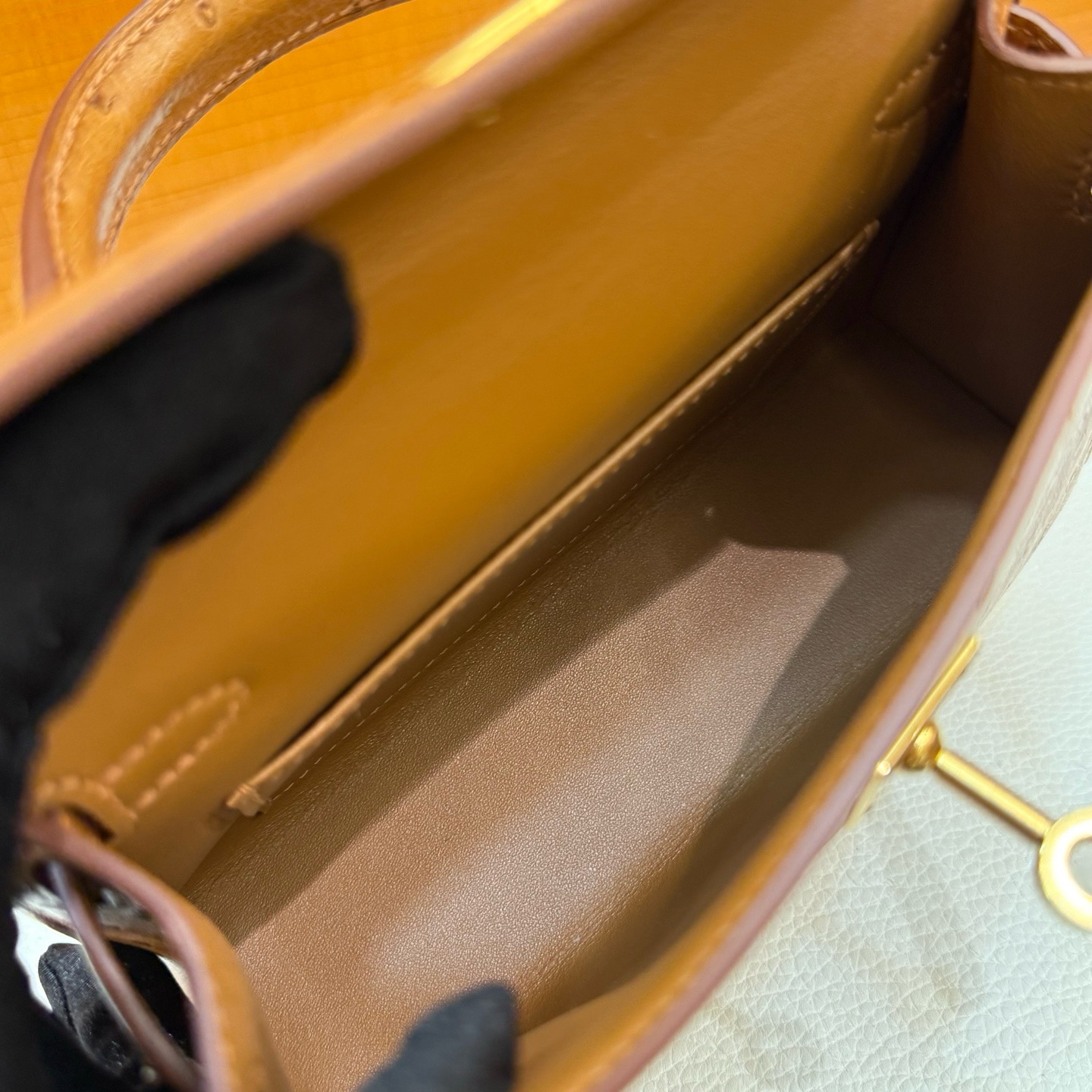 Mini KL Ostrich c37 Gold